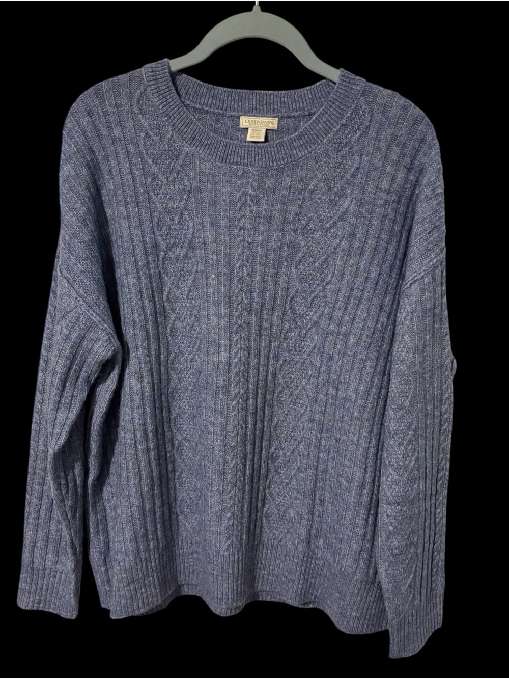 Legendary Outfitters Men's Textured Crewneck Sweater in Blue
